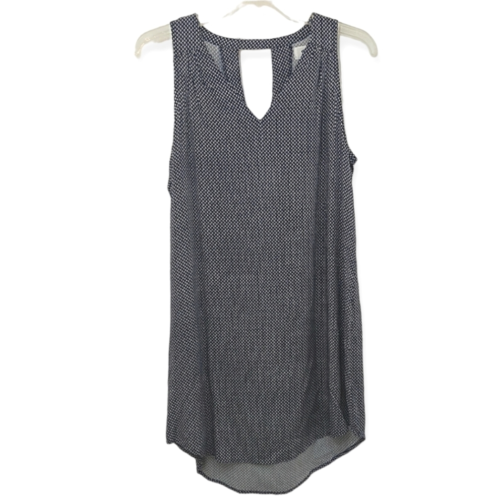 Old Navy Dress Women's Size Medium Petite PM MP Sleeveless Tank Blue White